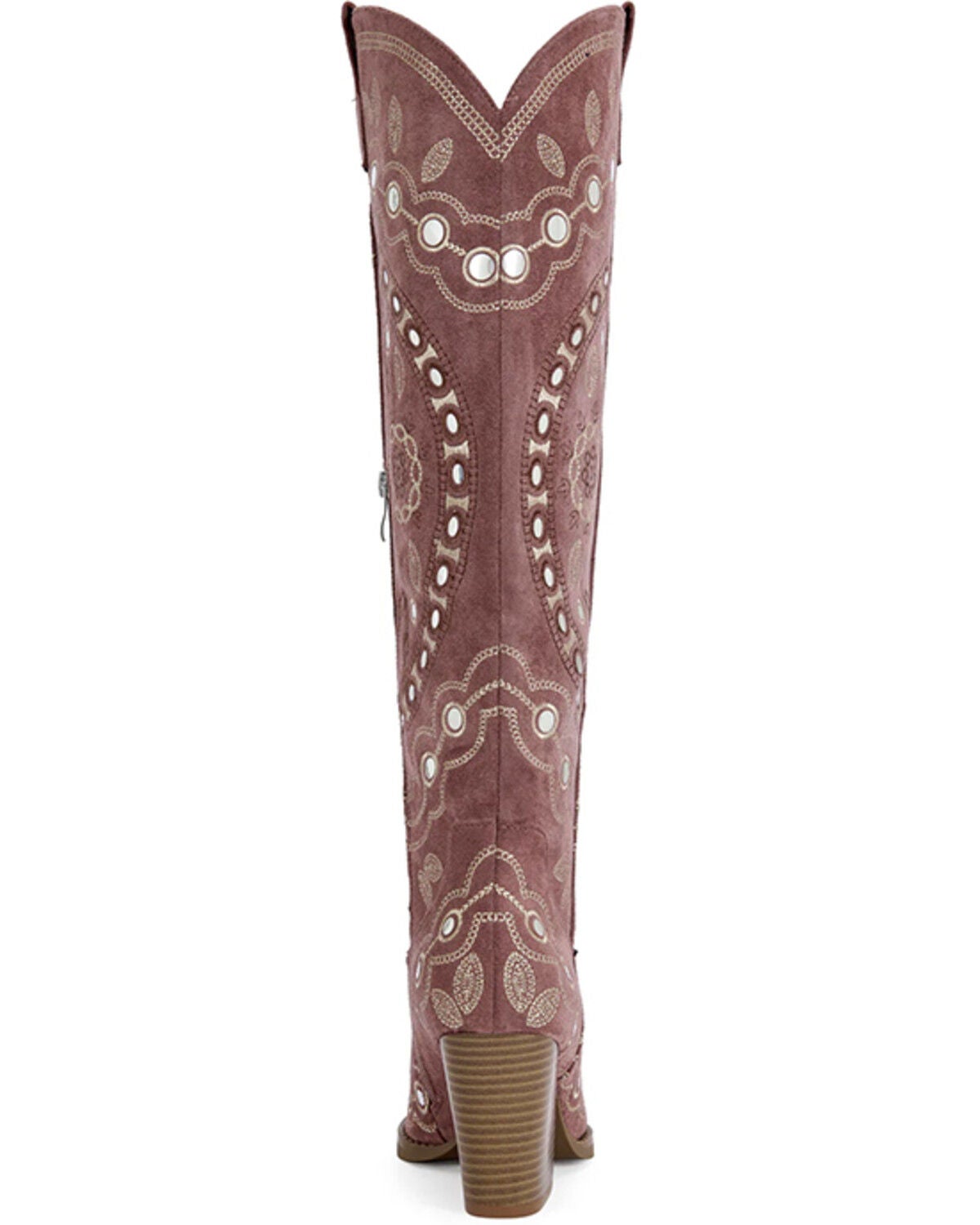 Image #3 - Azalea Wang Women's Aamina Embellished Tall Western Boots - Round Toe, Pink, hi-res