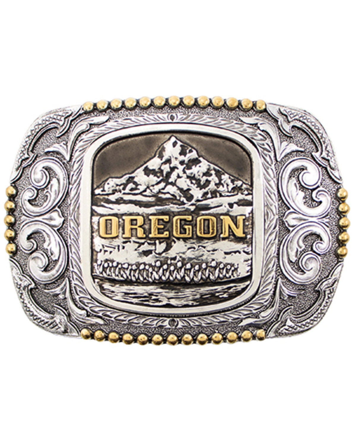 Image #1 - Cody James Men's Oregon Two-tone Belt Buckle, No Color, hi-res