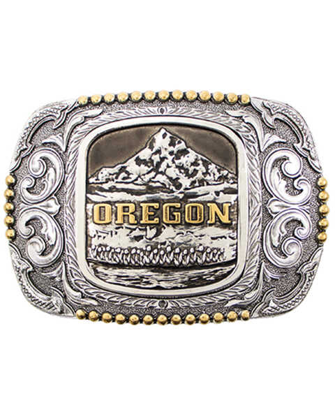 Cody James Men's Oregon Two-tone Belt Buckle, No Color, hi-res