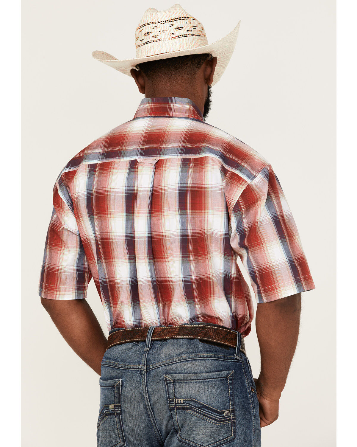 Image #4 - Roper Men's Liberty Bell Large Apple Plaid Short Sleeve Button Down Western Shirt, , hi-res