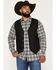 Image #1 - Moonshine Spirit&reg; Men's Six String Distressed Vest, Black, hi-res