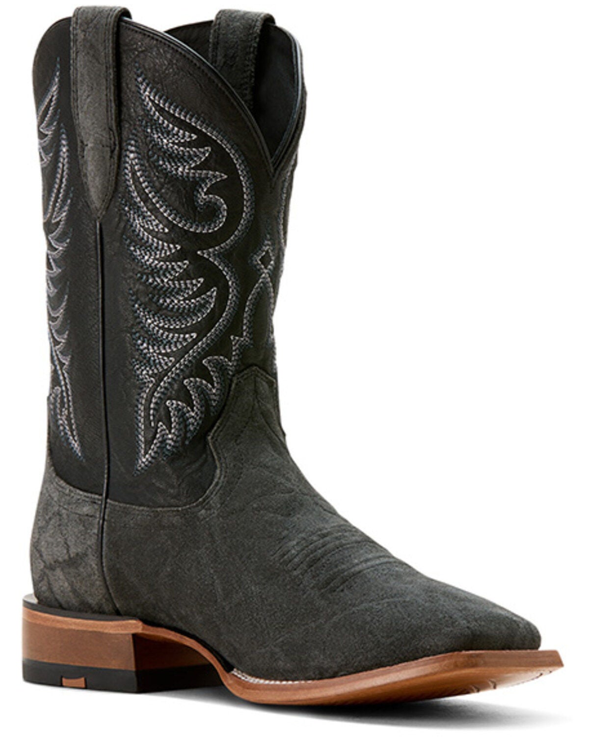 Ariat Men's Wiley Elephant Roughout Western Boots - Broad Square Toe, Black, hi-res