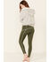 Image #2 - Free People Women's You're A Peach Leggings, Hunter Green, hi-res