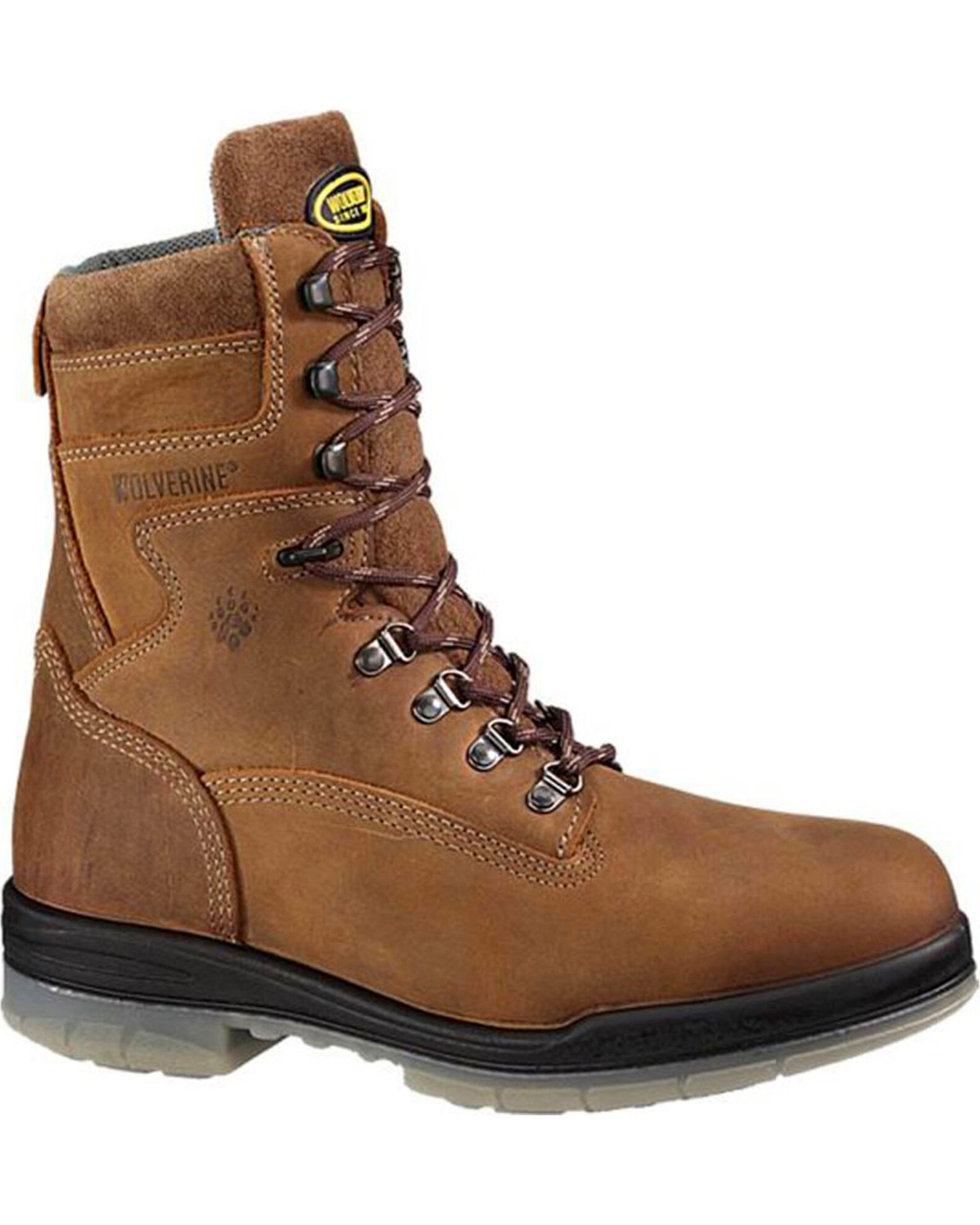 Image #1 - Wolverine Men's DuraShocks® Insulated Waterproof Work Boots, Brown, hi-res