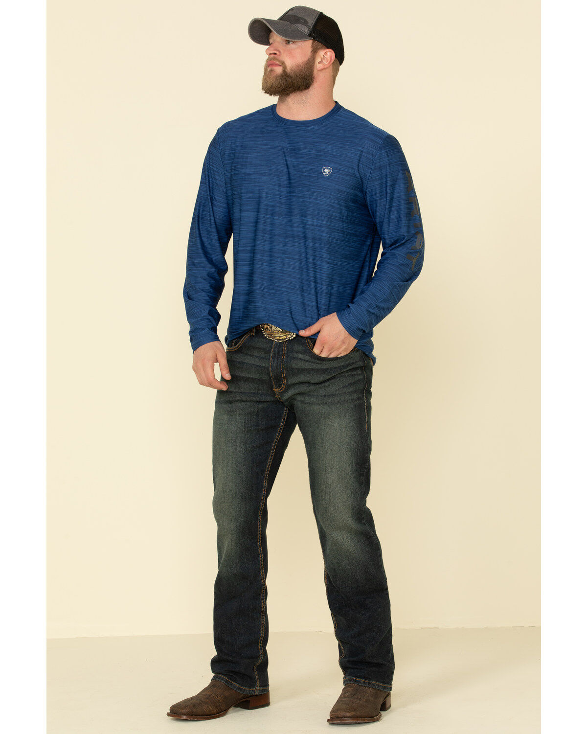 Image #3 - Ariat Men's Charger Logo Graphic Long Sleeve T-Shirt, , hi-res