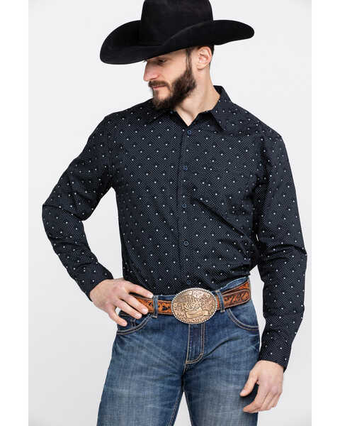 Image #1 - Gibson Men's Sirius Star Geo Print Long Sleeve Western Shirt , , hi-res