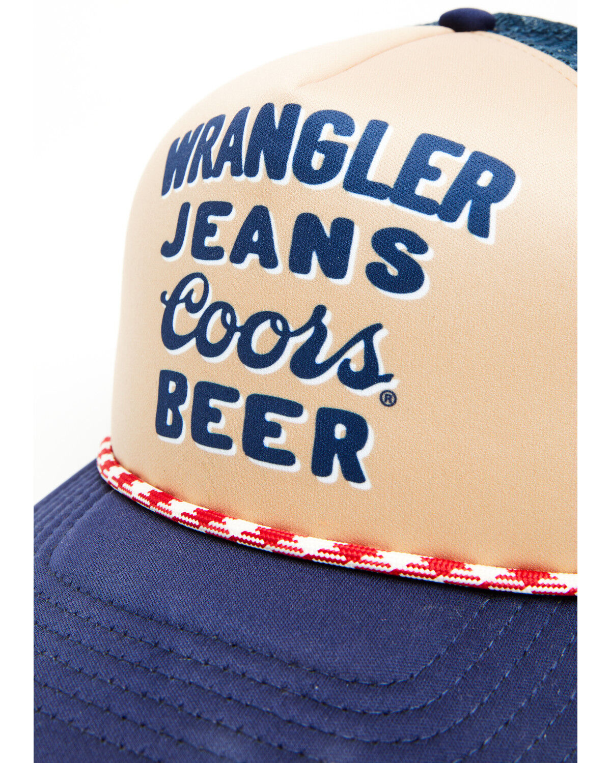 Image #2 - Wrangler X Coors Banquet Foam Trucker Ball Cap, Navy, hi-res