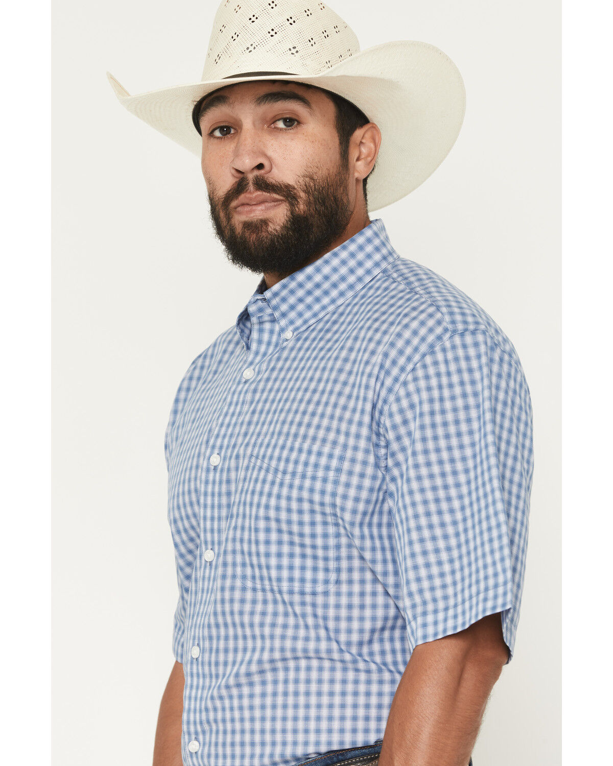 Image #2 - Wrangler Riata Men's Assorted Plaid Print Short Sleeve Button-Down Western Shirt, Multi, hi-res