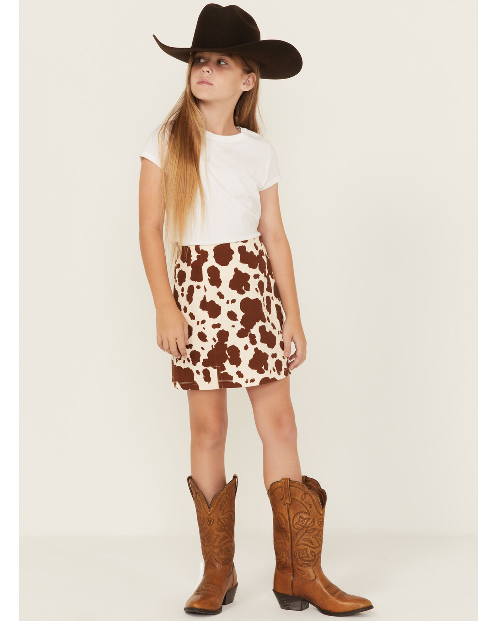 Product Name La La Land Girls Cow Print Skirt