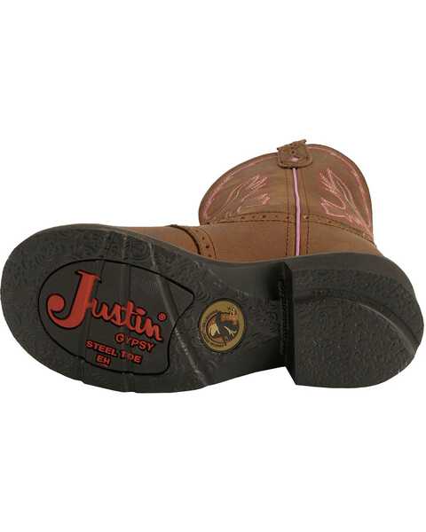 Image #5 - Justin Gypsy Women's Wanette 8" EH Work Boots - Steel Toe, Aged Bark, hi-res