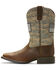 Ariat Boys' Patriot American Flag Western Boots - Broad Square Toe, Brown, hi-res
