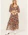 Image #2 - Beyond The Radar Women's Floral Print Tie Back Top, Multi, hi-res