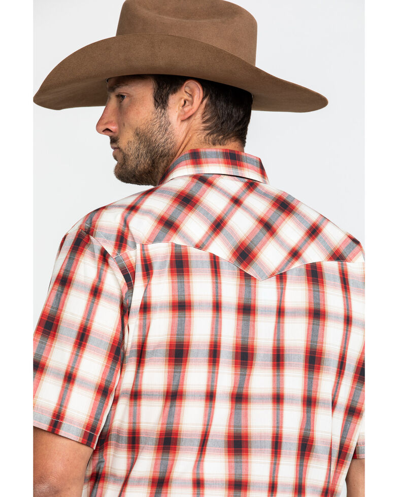 Pendleton Men's Red Frontier Plaid Short Sleeve Western Shirt | Boot Barn