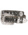 Image #1 - Blazin Roxx Black Tooled Concho Belt, Black, hi-res