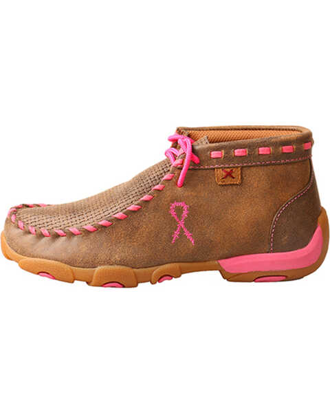 Image #3 - Twisted X Youth Girls' Brown Breast Cancer Moccasin Boots - Moc Toe , , hi-res
