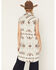 Image #4 - Ashley Women's Southwestern Print Studded Button-Down Long Vest, Grey, hi-res