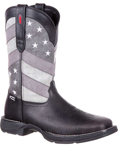 Rebel by Durango Men's Faded Flag Western Boots, Black, hi-res
