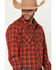 Image #2 - Wrangler Retro Men's Plaid Print Long Sleeve Snap Western Shirt - Tall, Red, hi-res