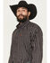 Image #2 - Cinch Men's Plaid Print Long Sleeve Button-Down Stretch Western Shirt, Black, hi-res