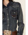 Image #4 - Wrangler Women's Long Sleeve Vintage Denim Shirt, Indigo, hi-res