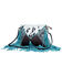 Myra Bag Women's Effervescence Leather & Hair-on Tooled Bag, Turquoise, hi-res