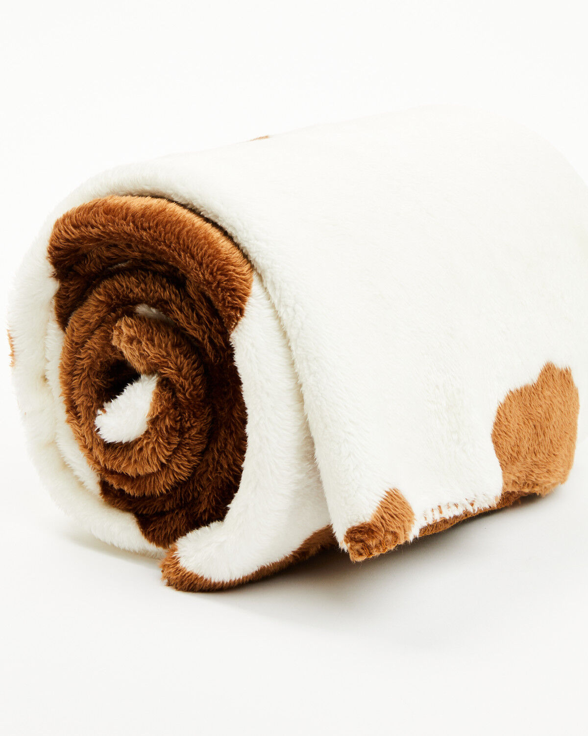 Image #2 - Boot Barn Cow Print Fleece Blanket, Brown, hi-res