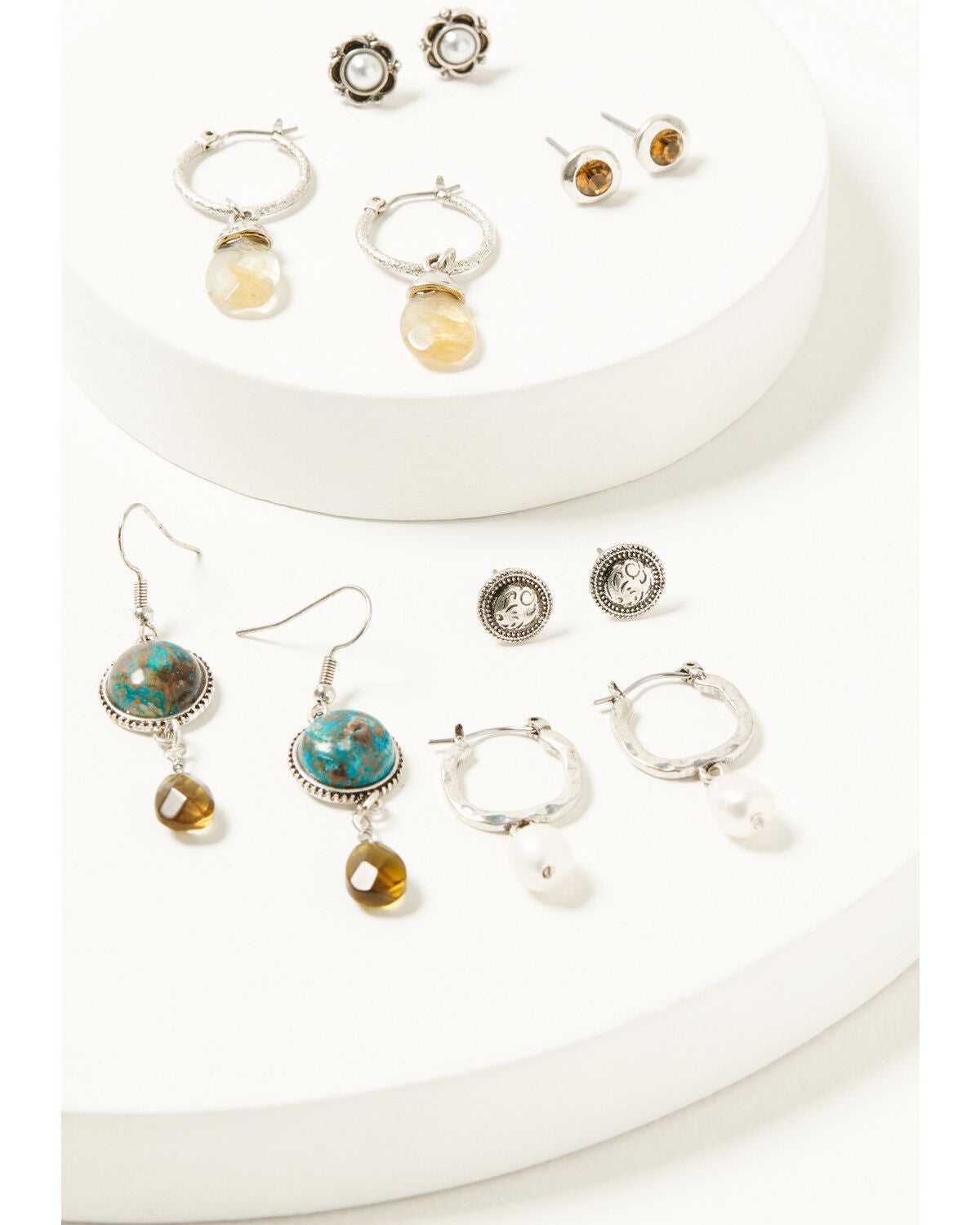 Shyanne Women's Gemma Earring Set - 6 Piece, Silver, hi-res