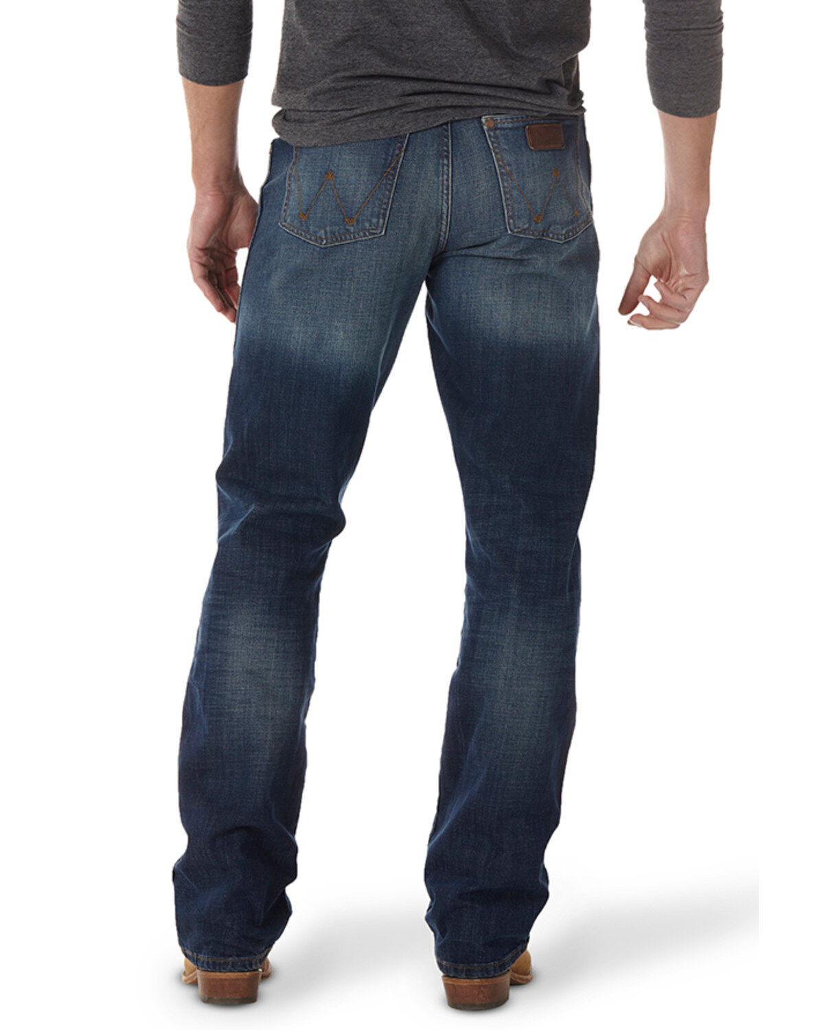 Image #7 - Wrangler Men's Retro Relaxed Fit Mid Rise Boot Cut Jeans, Indigo, hi-res