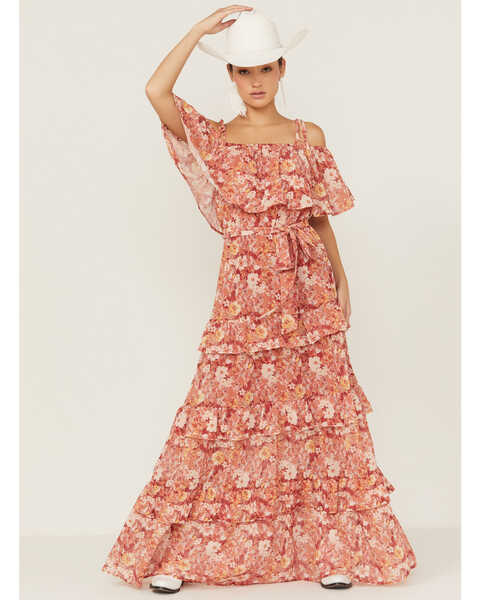 Image #1 - Flying Tomato Women's Maxi Floral Dress, , hi-res