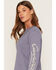 Image #2 - Carhartt Women's Irvine Loose Fit Logo Long Sleeve Work Shirt, Grey, hi-res