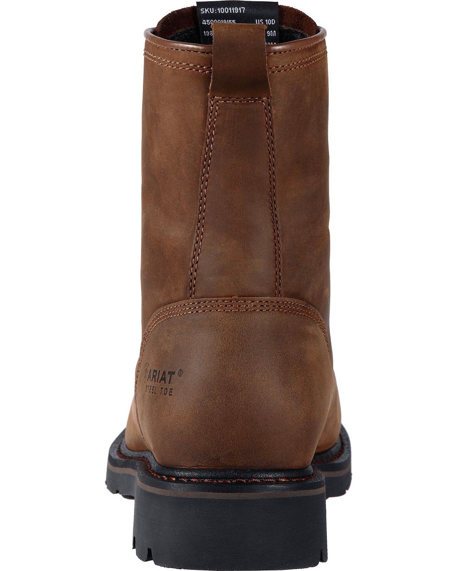 Ariat Men s Cascade 8 Lace Up Work Boots Square Toe Boot Barn