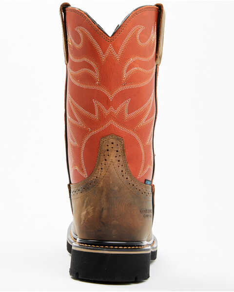 Image #5 - Cody James Men's Pull-On Waterproof Work Boots - Composite Toe , Orange, hi-res