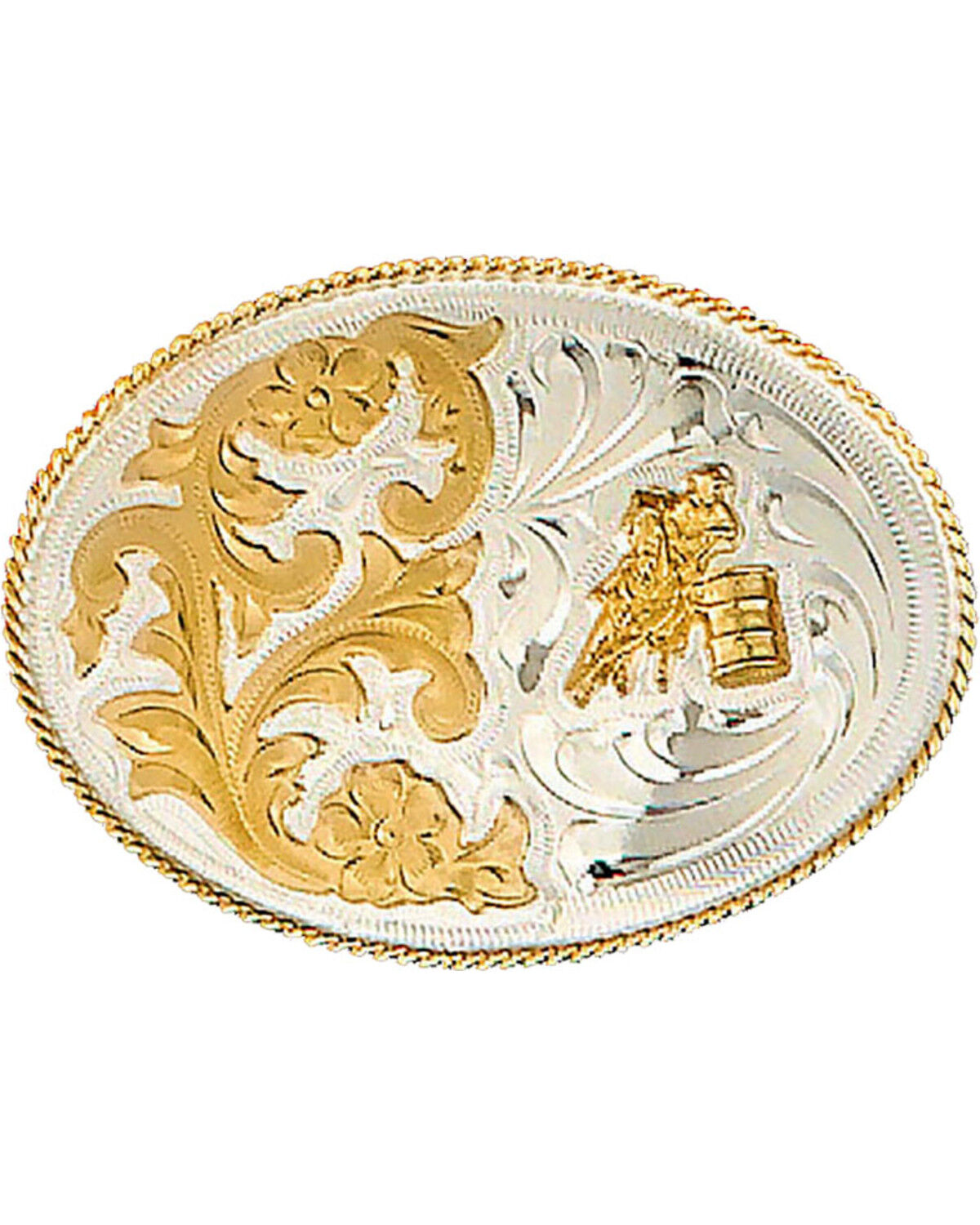 Image #1 - Western Express Women's Silver German Barrel Belt Buckle, Silver, hi-res