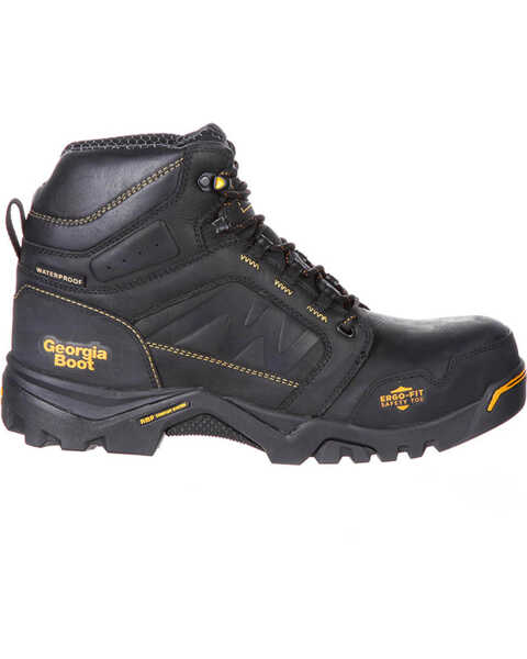 Image #2 - Georgia Boot Men's Amplitude Waterproof 6" Boots - Composite Toe , Black, hi-res