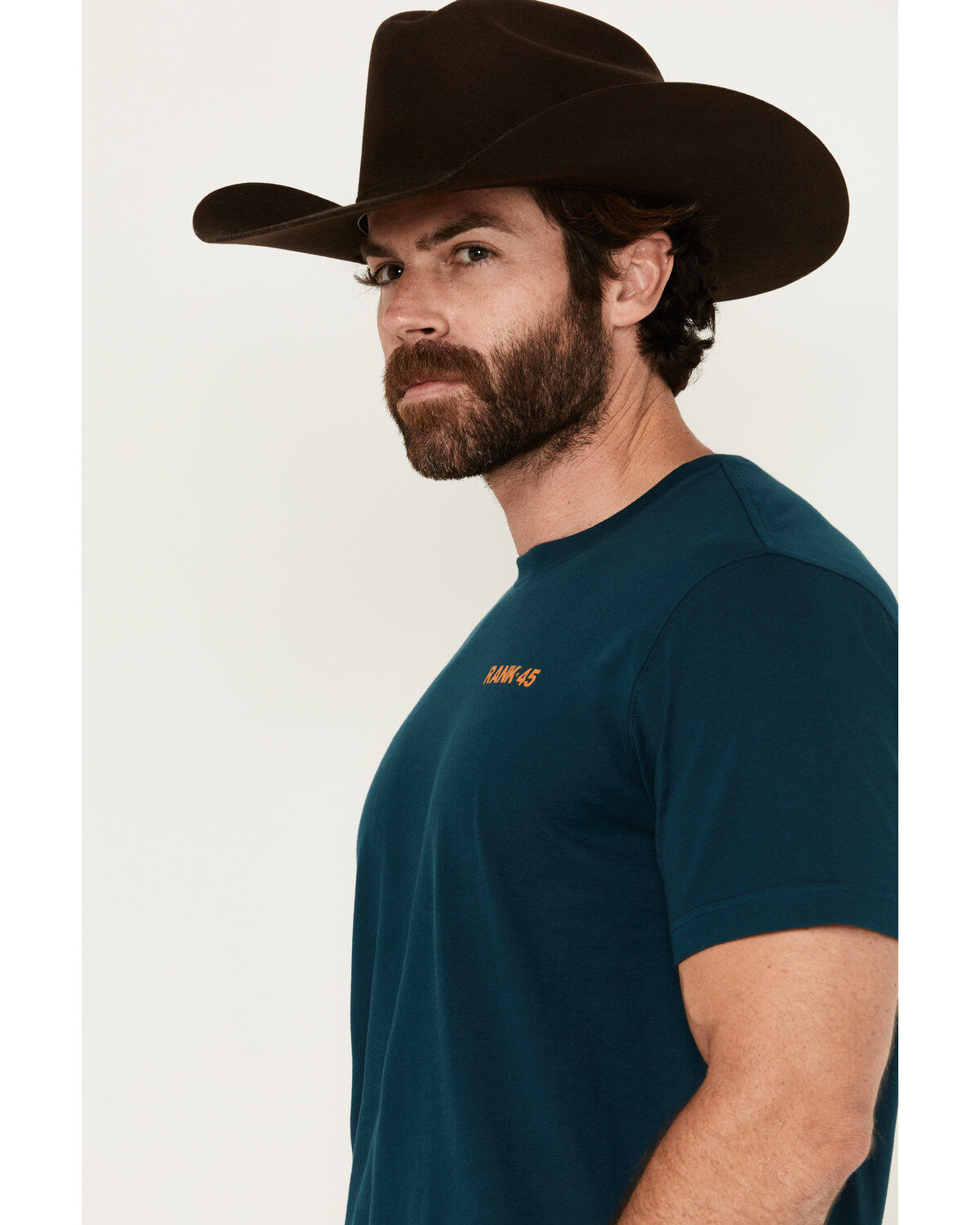 Image #2 - RANK 45® Men's Heritage Rodeo Short Sleeve Graphic T-Shirt, Dark Teal, hi-res