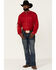 Resistol Men's Mexico Logo Embroidered Long Sleeve Button Down Western Shirt , Red, hi-res