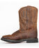 Image #5 - Cody James® Men's Broad Square Toe Western Work Boots, Brown, hi-res