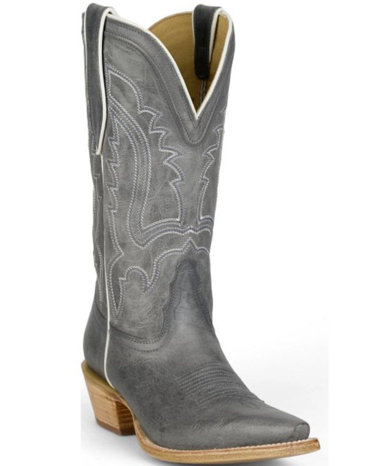 Image #1 - Tony Lama Women's Val Western Boots - Snip Toe, Grey, hi-res