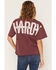 Image #4 - Bravado Women's HARDY Short Sleeve Graphic Tee, Red, hi-res
