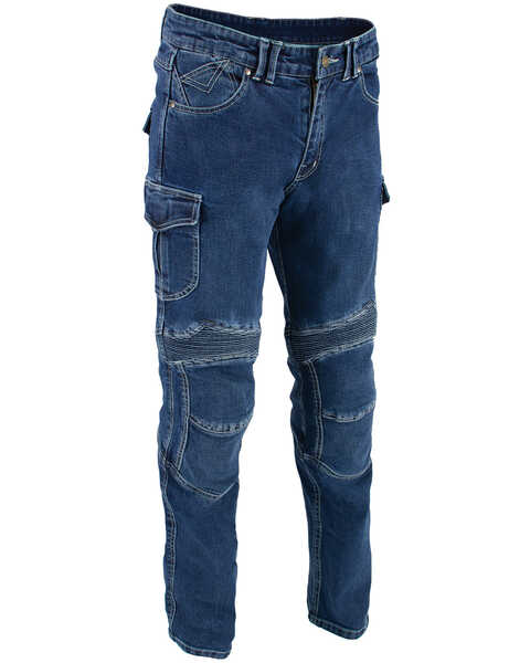 Milwaukee Leather Men's Blue 32" Aramid Reinforced Straight Cut Denim Jeans - XBig, Blue, hi-res