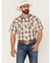 Image #1 - Tin Haul Men's Buffalo Dobby Large Plaid Short Sleeve Pearl Snap Western Shirt , Grey, hi-res