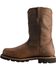 Image #3 - Justin Men's Wyoming Waterproof Internal Met Guard Pull-On Work Boots, Brown, hi-res