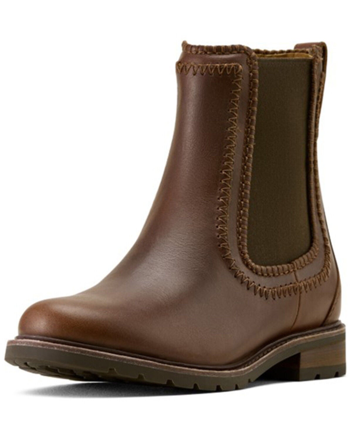 Image #3 - Ariat Women's Wexford Whip Stitch Chelsea Boots - Round Toe, Cognac, hi-res