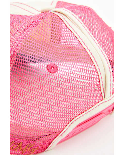 Image #4 - Trenditions Women's Catchfly Steerhead Paisley Print Baseball Cap , Pink, hi-res