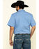 Image #2 - Cody James Core Men's Lone Star Geo Print Short Sleeve Western Shirt , Royal Blue, hi-res