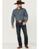 Image #1 - Ariat Men's M2 Bisman Gage Stretch Relaxed Stackable Bootcut Jeans, Blue, hi-res