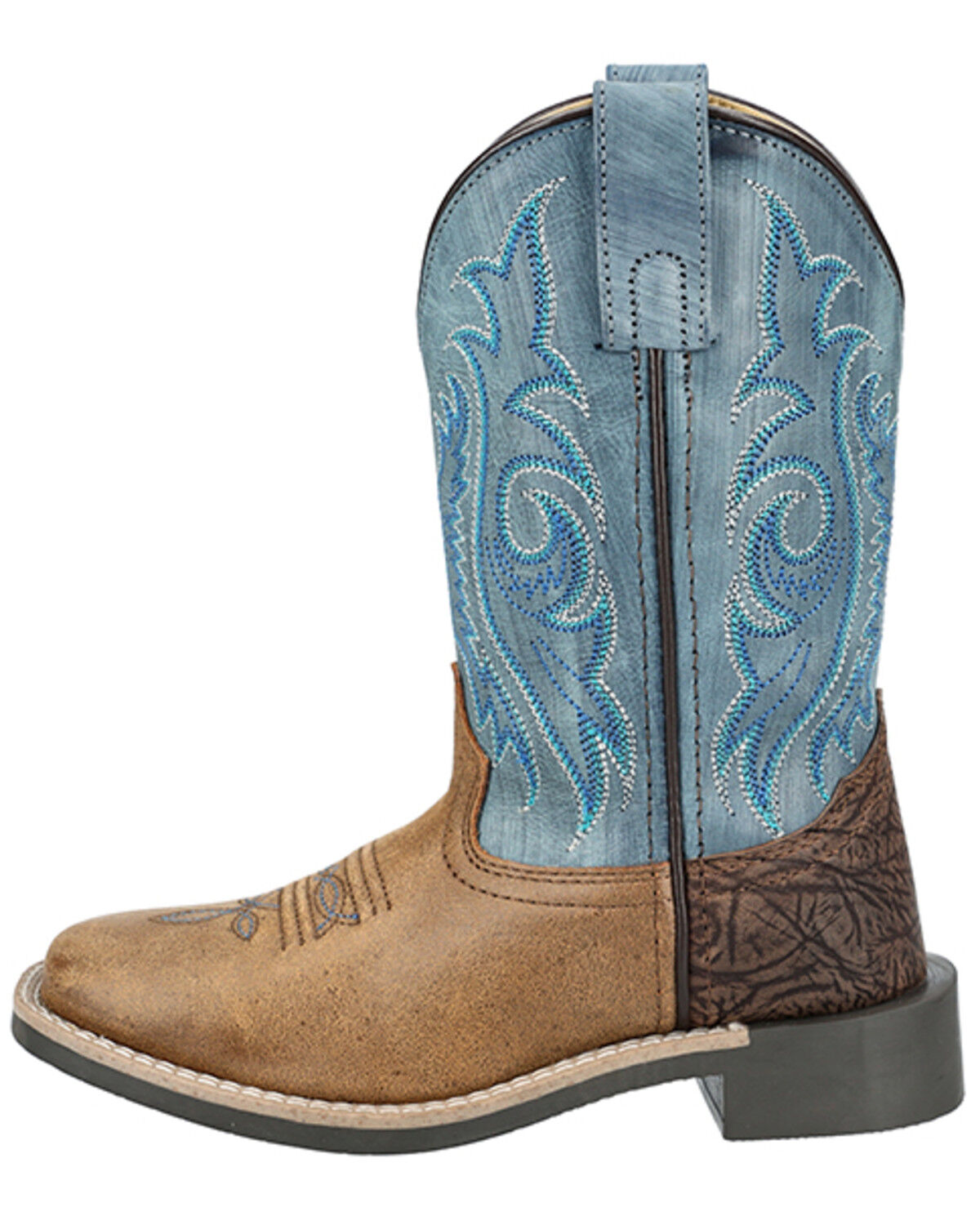 Image #3 - Smoky Mountain Little Boys' Cole Western Boots - Broad Square Toe, Brown, hi-res