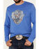 Wrangler Men's Eagle Shield Logo Graphic Long Sleeve T-Shirt , Blue, hi-res