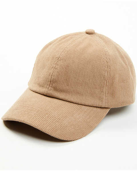 Cleo + Wolf Women's Taupe Corduroy Ball Cap, Taupe, hi-res