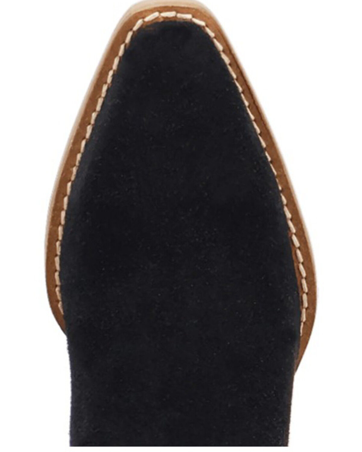 Image #6 - Dingo Women's Tapadero Suede Fringe Western Booties - Round Toe, Black, hi-res